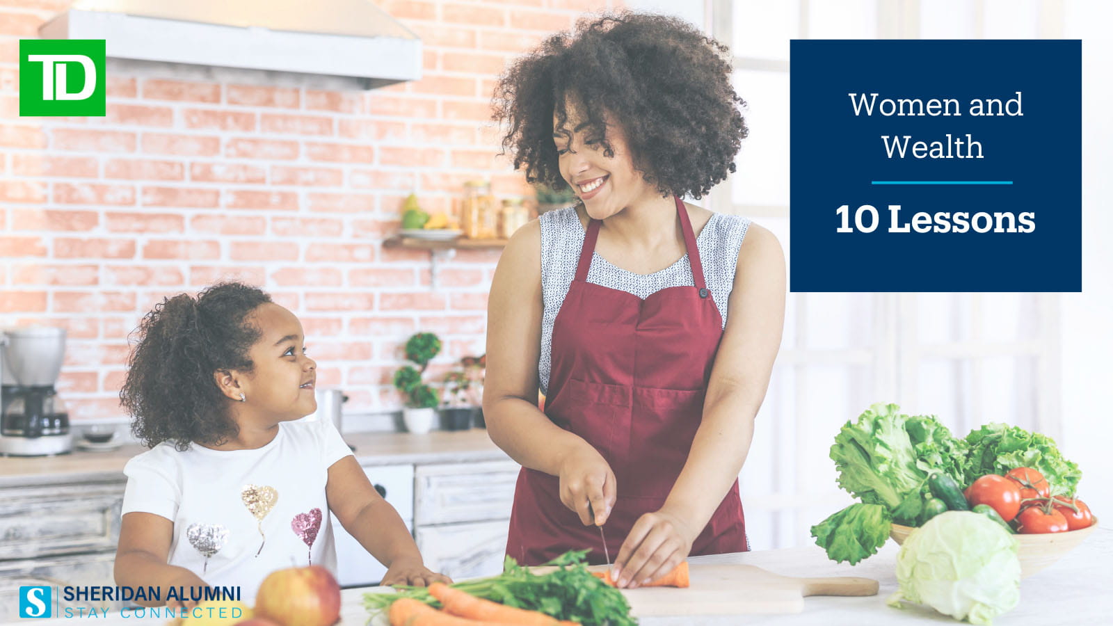 TD logo | Women and Wealth | 10 Lessons | Sheridan Alumni | Stay Connected